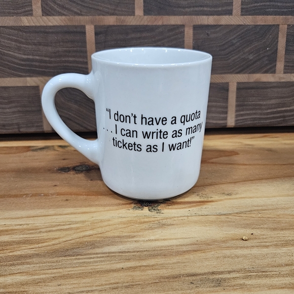 Comic Strip Style Funny Cop Quota Ceramic Coffee Tea Mug - Picture 3 of 4